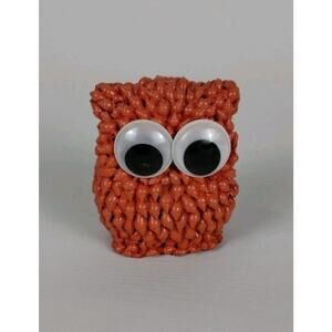 Painted Owl Made From Seashells - Handmade